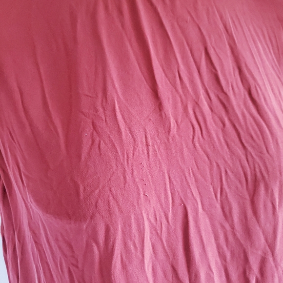 🎉HP🎉 THEORY Classic Slit Collar Rust Silk Top M - Picture 6 of 8